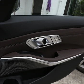 Za BMW Serije 3 G20 G28 325 2020 Dodatki Avto Notranja Vrata Ročaj Trim Okvir Pokrova ABS Chrome Ornamenti Avto Styling Dekoracijo