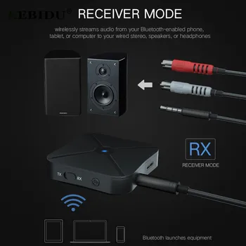 Kebidu 2 V 1 Bluetooth 4.2 Sprejemnik in Oddajnik Bluetooth za Brezžični vmesnik Audio Z 3.5 MM AUX Zvok Za TV Doma MP3, PC