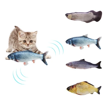 30 cm Elektronske Pet mehki pliš creative 3D ribe-oblikovane igrače mačke darilo mačka mint ribe blazino, ki je napolnjena lutka simulacije psa igrače, igrače za hišne živali