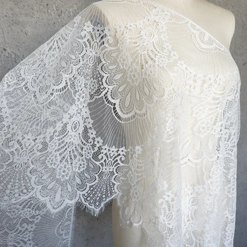 3 metrov dolgi 25-50 cm širok rep trepalnic čipke tkanine DIY poroko zavese krilo obleko dodatki čipke
