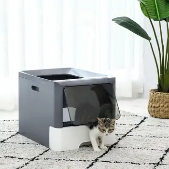 Leglo Škatle za Velike Mačke Zložljive Stelja Škatla, ki Prihaja z Lopato Pladenj Mucek Wc Dobro oblikovan Prostor Učinkovito