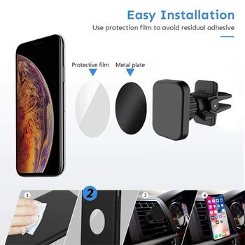 Univerzalno Nastavljiv 360 Rotacijski Mobilni Telefon, Držalo za Avto Za Xiaomi Redmi iPhone 8 11 avto Zraka Vent Mount Magnet Mobilni Telefon Stojalo