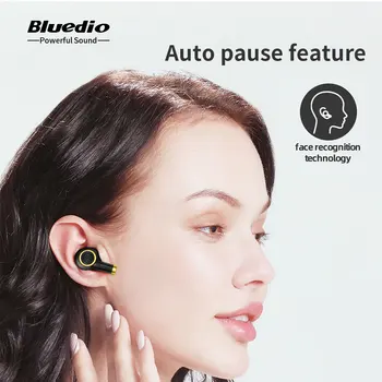 Original Bluedio Delcev TWS Brezžične Slušalke Bluetooth 5.0 Čepkov Bas Vodotesne Slušalke Šport Polnjenje Z Mikrofonom
