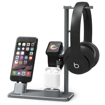 Polnjenje Dock Stojalo Držalo Postaja za Slušalke AirPods IPad Apple, Gledam i Gledam Serije 1 2 3 iPhone 10 X 8 7 6 6S Plus