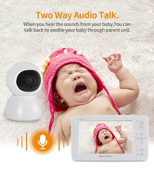 INQMEGA Night Vision Baby Baby Monitor Video Kamero, 5 palčni Zaslon 1 nadzorna Kamera 1080P Varnosti Varuška Fotoaparat