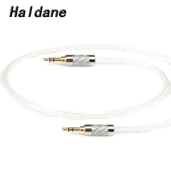 Haldane 7N OCC 8 Croes posrebrene 3,5 mm do 3,5 mm Moški Moški Aux Avdio Kabel za Avto head-mounted Slušalke Žične Linije