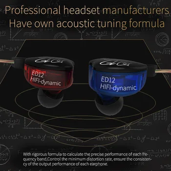 KZ ED12 Šport Slušalke Snemljiv Kabel Meri Style Slušalke V Ušesa za Zvok Spremlja Hrupa Izolacijo Hi-fi Glasbo, Šport Čepkov