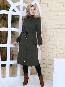 2020 Novo Sezono Zima Dolgo Krzno Hooded Ženske Plašč Ohranja Toplo Vrhnja oblačila Parka Visoke Kakovosti, Izdelano v Turčiji