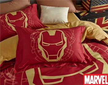 Disney Marvel Avengers Iron Man Otrok, Fant, posteljnine komplet Bombaž Risanka Rjuhe Kritje Stanja Eno Kraljica Kralj Otroka, Posteljnina
