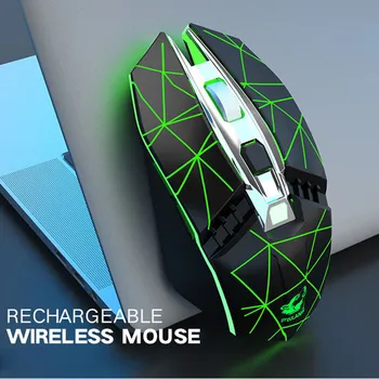 Polnilna X5 Brezžični Tiho LED Osvetljen USB Optični Ergonomska Gaming Miška strokovno wireless gaming miška za računalnik