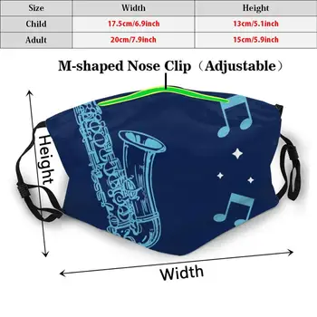 Jazz Sax Masko Tiskalni Stroj Filter Proti Prahu Usta Masko Glasba Jazz Sax Klavirja Na Glasbeni Opombe