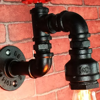 Vintage Reto Vode Stene Cevi Lučka Stalnica Kovanega Železa Mansarda Industrijske Ameriški Stil Edison Luči Postelji Koridor Doma Deco