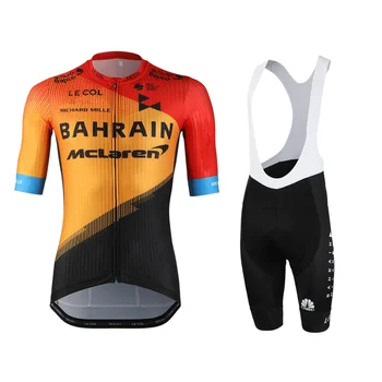2020 Maillot Bahrajnu Mclaren Kolesarski dres komplet kratek rokav bike wear dirke kolesarska oblačila oblačila kolesarska oblačila Kompleti