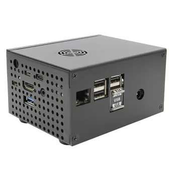 Raspberry Pi X820 V3.0 SSD&HDD SATA Shranjevanje Odbor Ujemanje Kovinski kovček / Ohišje + Power Control Stikalo + Hladilni Ventilator za Vgradnjo