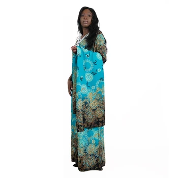 Plus Velikost Vezenje, Tiskanje Afriške Obleke za Ženske Svoboden Etnične Slog Jeseni, Pozimi Muslimanskih Haljo 2020 prišlekov z Šal