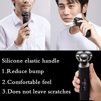 Xiaomi Električni britev britje za moške brado brivnik mokro in suho brado britev 3D glavo nepremočljiva LCD zaslonu naprave za britje 5