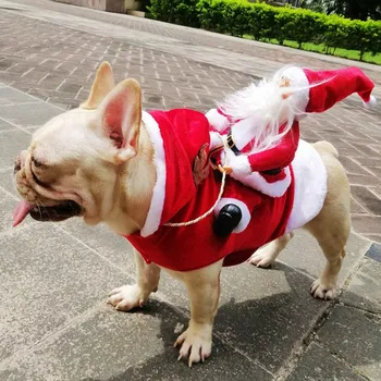 Božič Žival Pes Mačka Kostume, Smešno Božiček Kostum Za Pse, Mačke Novost Oblačila za Pse, Chihuahua Pug York shire Oblačila