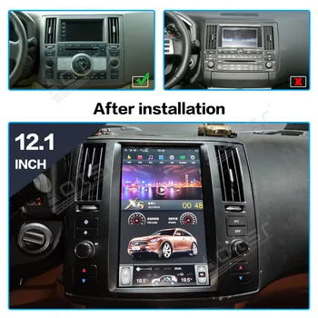 4+128GB Za Infiniti FX35 FX45 2006 - 2009 Android 9 Tesla Slog Navpično Zaslon Avto GPS Navigacija Multimedia Radio