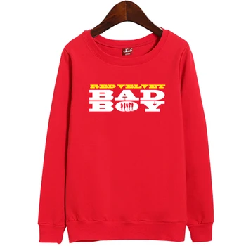 Rdeče mah nov album bad boy kritje isti tisk, tanek majica kpop k-pop modna unisex ohlapen pulover s kapuco vse sezone