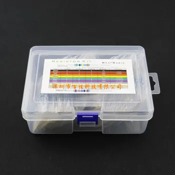 V škatlah 50 vrst odpornost (1 ohm - 1M ohm) 1W kovinski film upor nastavite Komponenta paket 500pcs