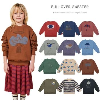 Otroci sodijo 2020 oblačila fantje puloverji zimskih oblačil za dekleta pulover otroci puloverji Dolg rokav O-vratu puloverju srčkan pulover