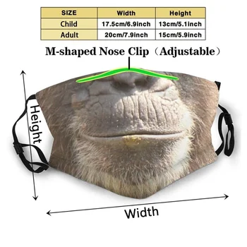 Šimpanz Masko Modni Tisk Večkratno Uporabo Smešno Pm2.5 Filter Usta Masko Šimpanz Šimpanz Opica Masko
