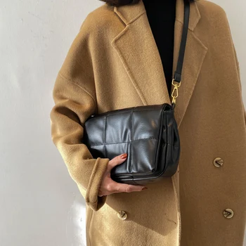 Vintage Kvadratnih Crossbody vrečko 2021 Moda New Visoke kakovosti PU Usnja Ženske Oblikovalec Torbici Ramenski Messenger Bag