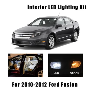11pcs Bela LED Notranjosti Lahka za Branje Dome Žarnice za Vgradnjo, Primerna Za 2010 2011 2012 Ford Fusion Tovora Ogledalo registrske Tablice Lučka
