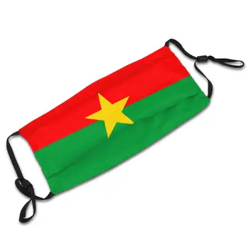 Burkina Faso Zastavo Stroj Natisne Usta Masko s Filtrom Proti Meglica, Prah Dokaz Pozimi zaščitni Pokrov Žarilna za Odrasle