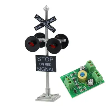 JTD87RP 1 nastavite HO Merilu Prehodu Železnice Signali LED Glavo Model Prometa Singal in Vezje Flasher