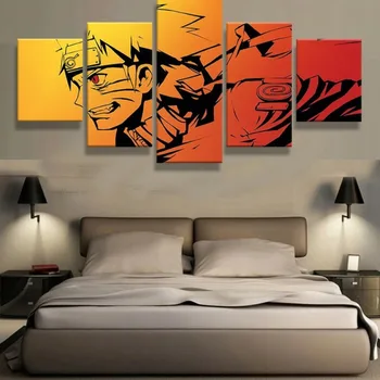 Modularna 5 Kos Platno Umetnosti Naruto Plakat Anime Sodobne Dekorativne Slike na Platno Wall Art za notranje Dekoracije Stenske Dekor