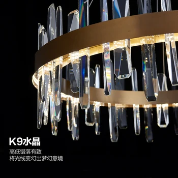 K9 Kristalno Luksuzni LED Lestenec Razsvetljavo Postmoderni 30W 40W 45W Viseče Svetilke Za Jedilnico Dnevni Sobi Doma Dekoracijo Lestenci