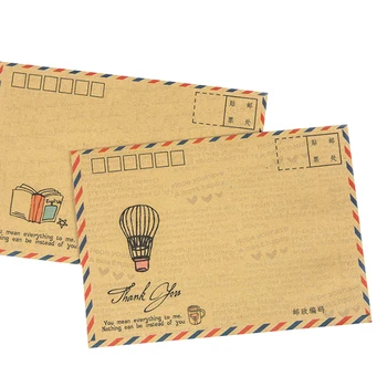120pcs Letnik Kraft Papir, Ovojnice za Poslovne Vabila Razglednice in Pisma Denarnice Sredstev za Darilo Air Mail Tiskovine