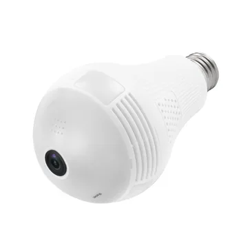 360-Stopinjski LED Luči 960P Brezžični Panoramski Home Security Varnost WiFi CCTV Fisheye Žarnica Svetilka IP Kamere