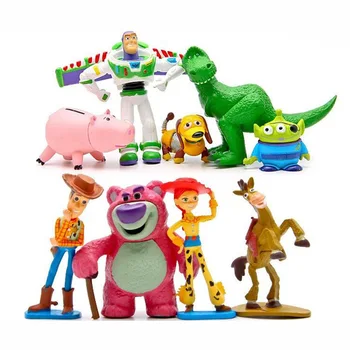 Disney Igrača Zgodba 4 Akcijska Figura, Igrače Woody Buzz Lightyear PVC 9Pcs/ veliko Anime Risanke Dekoracijo Modela Lutke Otroci Božično Darilo