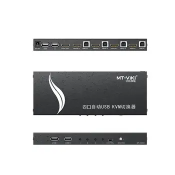 4 Port HDMI KVM stikalo 4K 4096X2160@60Hz Vročo Tipko Auto Scan USB Plugable 1080P s 4 Kabel Kompleti za 4 PC 1 Keyborad Miško