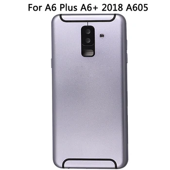 Novi A6 Plus Pokrov Baterije Za Samsung Galaxy A6+ 2018 A605 Zadnji Pokrovček + Glasnosti Gumb Za Vklop + Kamera, Objektiv, Ohišje Ohišje