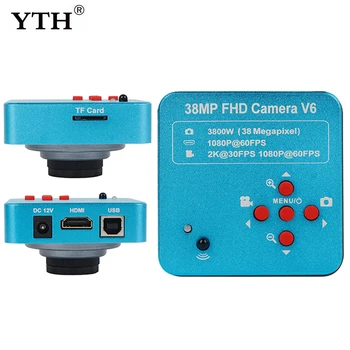 38MP 3800W HDMI USB Industrijske Elektronski Digitalni Video Mikroskopom Kamera HD 1080P 60FPS 2K Za Telefon CPU PCB Popravila 110v 220v