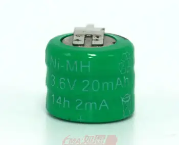 3x baterija za polnjenje Ni-MH Gumb Baterija za ponovno Polnjenje w/tabs 3,6 V 20MAH Za PLC varnostne kopije Podatkov moči