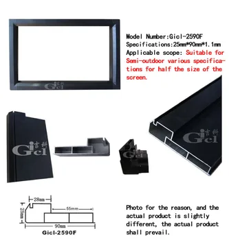 2 Nastavite P10 Zaprtih prostorih LED zaslon modul okvir,LED velikost Zaslona:96 cm*32 cm,Gicl-2590F P5/P6/P7.62/P10 LED prikazovalnike aluminij zlitine okvir