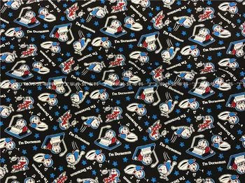 50x165cm Risanka Doraemon elastičnost plesti bombažne tkanine Za Šivanje diy Mozaik baby T-majice fant majica oblačil, Tekstilnih