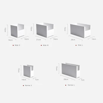Stackable Škatla Za Shranjevanje Ločilo Končna Box Predalnik Plastičnih Kuhinja Hladilnik Delilnik Prostor Ohranjevalnik Office Desktop Organizator