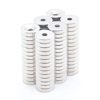 100 kozarcev NdFeB 12x4-4 mm Super krog counterbore magnet 12 mm x 4 mm luknja: 4 mm N35 magnet izvrtane močan magnet 12*4-4 mm