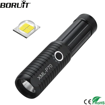 BORUiT W557 XHP70.2 Močna LED Svetilka 3000LM 5-Mode baterijska Svetilka, Polnilne 18650/26650 Nepremočljiva Luč za Kampiranje, Lov