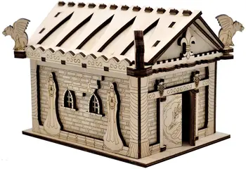D&D Mavzolej Miniaturni z Nagrobniki in Sarkofaga Lesa, Lasersko izrezani Fantasy Pokopališču Teren 28mm Obsega Pokopališče Pokrajino