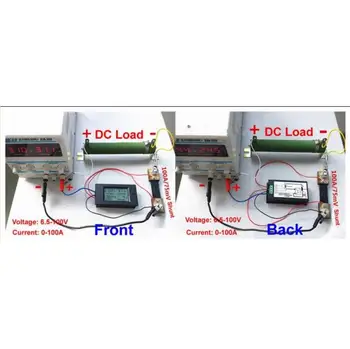 DC 6.5-100v 100A LCD Kombinirani Merilnik Napetosti tok KWh Watt Plošči Merilnik 12v 24v Baterija 48v Napajanje spremljanje +100A Vzporedni