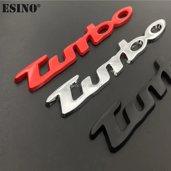 Nov Avto Styling Turbo Boost Nakladanje Spodbujanje 3D Kovinski Chrome Cinkove Zlitine Emblem Značko Nalepke, Nalepke za Mitsubishi Subaru