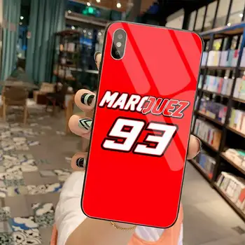 2020 Marc Marquez Moto Gp 93 Bling Srčkan Telefon Primeru Kaljeno Steklo Za iPhone 11 XR Pro XS MAX 8 X 7 6S 6 Plus SE 2020 primeru