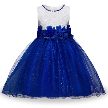 2020 Poletje, Dekleta, Obleka Princess Lok Cvet Otroci Poročne Obleke Za Dekleta Oblačila Baby Rojstni Kostum Otroci Oblačila