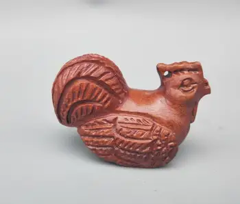 Kitajski Doma Zbirka Handwork Lesa Carvinga Petelin Piščanec Majhen Kip